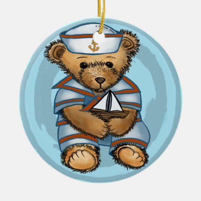 Sailor Teddy Bear Ornament (Front)