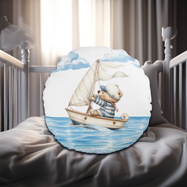 Sailor Teddy Bear Round Cushion (Creator Uploaded)