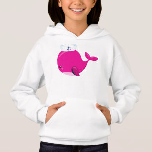 Sailor Whale, Little Whale, Cute Whale, Pink Whale