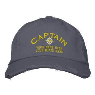 Sailors boat captains sailing embroidered hat