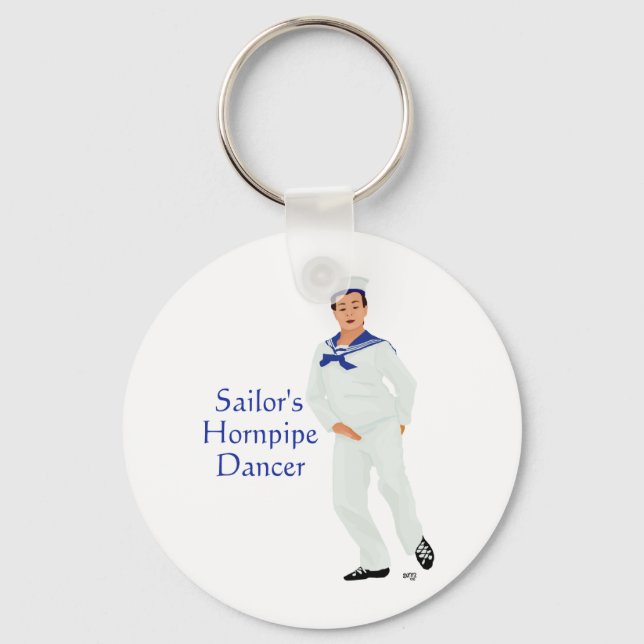 Sailors Hornpipe Highland Dancer Key Ring (Front)