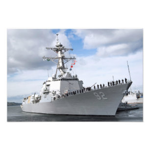 Sailors man the rails photo print