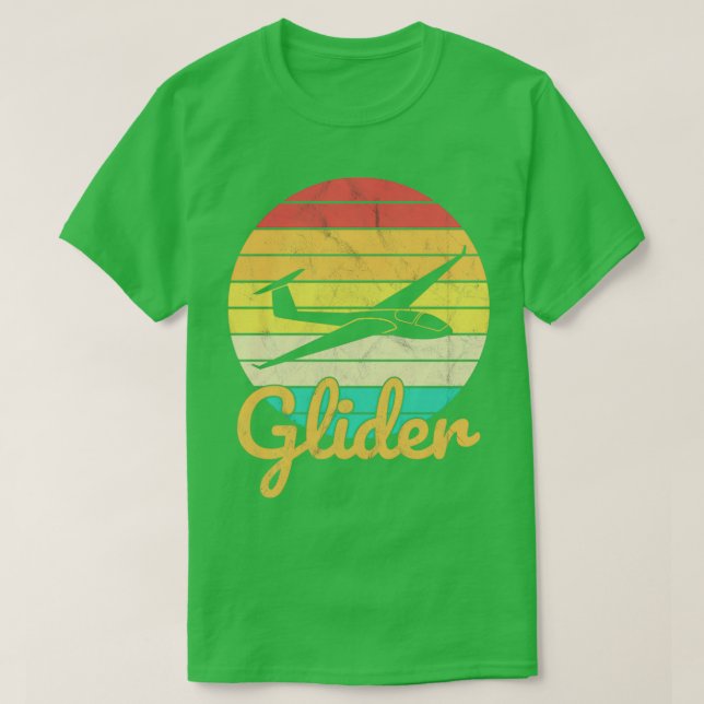Sailplane Glider RetroTShirt  T-Shirt (Design Front)