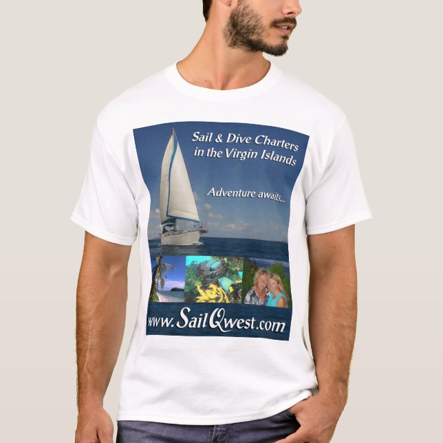 SailQwest Adventure—Front Design T-Shirt (Front)