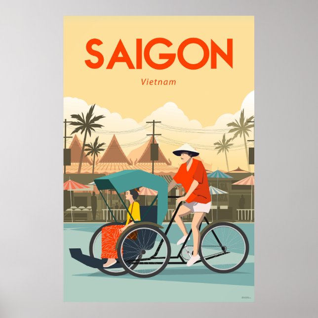 Saingon Vietnam travel, poster, sticker, Saingon, Poster (Front)