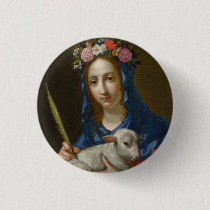 Saint Agatha (by Cesare Dandini) 3 Cm Round Badge