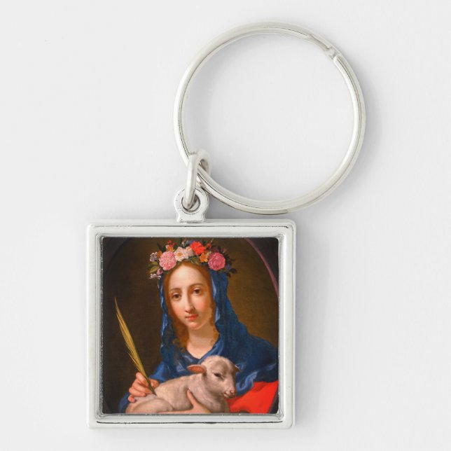 Saint Agatha (by Cesare Dandini) Key Ring (Front)