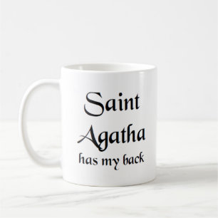 saint agatha coffee mug