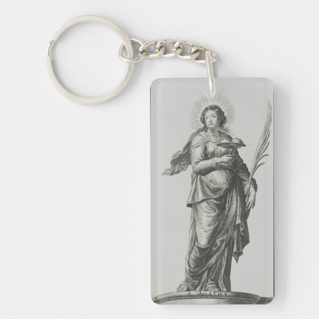 Saint Agatha of Sicily Key Ring (Front)