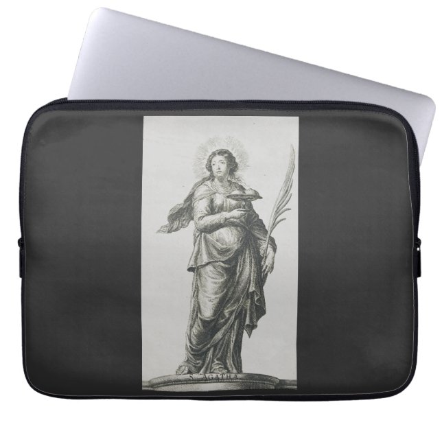 Saint Agatha of Sicily Volcanic Grace Art Laptop Sleeve (Front)