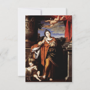 Saint Agnes by Domenico Zampieri Thank You Card