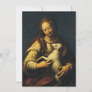 Saint Agnes by Orsola Maddalena Caccia Invitation