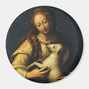 Saint Agnes by Orsola Maddalena Caccia Magnet