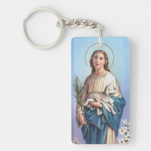 Saint Agnes Key Ring