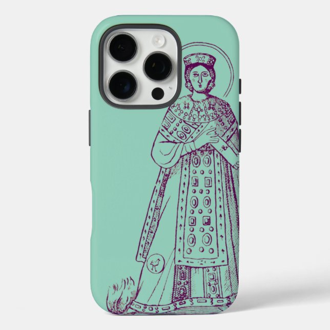 Saint Agnes of Rome greek mosaic Case-Mate iPhone Case (Back)