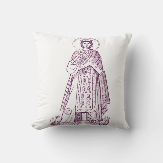 Saint Agnes of Rome greek mosaic Cushion (Front)