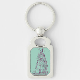 Saint Agnes of Rome greek mosaic Key Ring