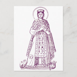 Saint Agnes of Rome greek mosaic Postcard