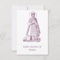 Saint Agnes of Rome Holy Card