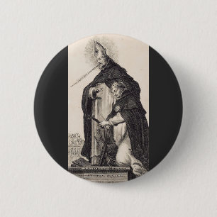 Saint Albert the Great and saint Thomas Aquinas 6 Cm Round Badge