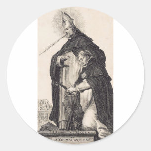 Saint Albert the Great and saint Thomas Aquinas Classic Round Sticker