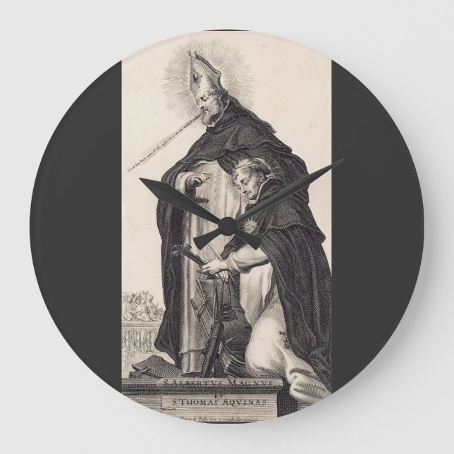 Saint Albert the Great and saint Thomas Aquinas Large Clock (Front)