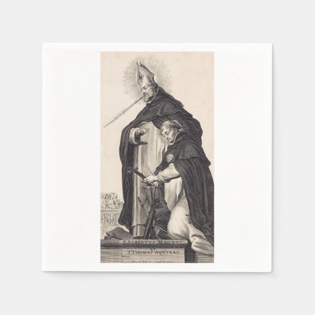 Saint Albert the Great and saint Thomas Aquinas Napkin (Front)