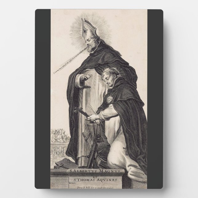 Saint Albert the Great and saint Thomas Aquinas Plaque (Front)
