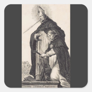 Saint Albert the Great and saint Thomas Aquinas Square Sticker