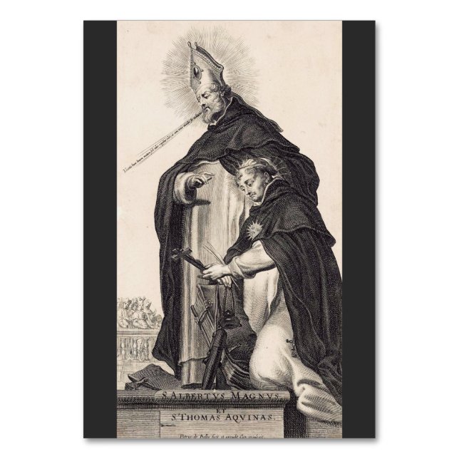 Saint Albert the Great and saint Thomas Aquinas Table Number (Front)