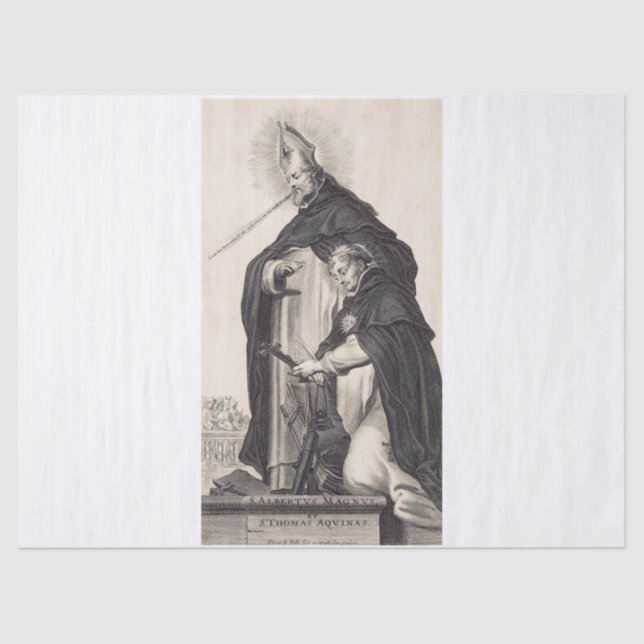 Saint Albert the Great and saint Thomas Aquinas Tissue Paper (Front)