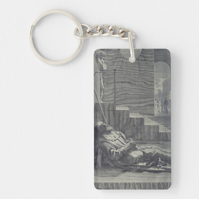 Saint Alexius of Rome Sacred Humility Art Key Ring (Front)