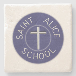 Saint Alice School Traditional Patch Stone Coaster