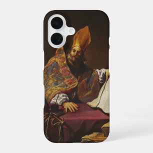Saint Ambrose Father of the Catholic Church iPhone 16 Case