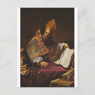 Saint Ambrose Father of the Catholic Church Postcard