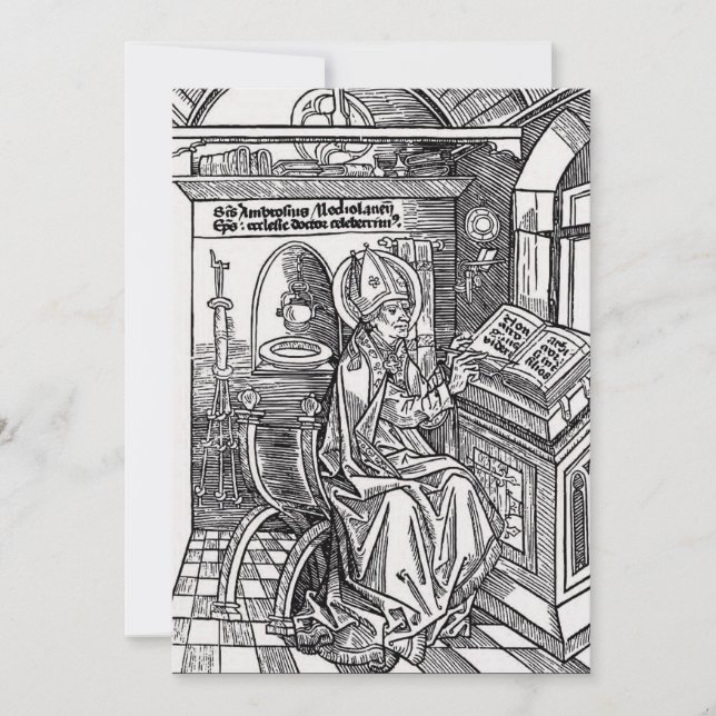 Saint Ambrose of Milan Invitation (Front)