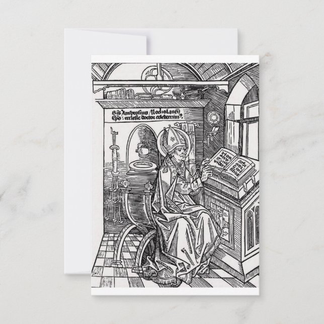 Saint Ambrose of Milan  Thank You Card (Front)