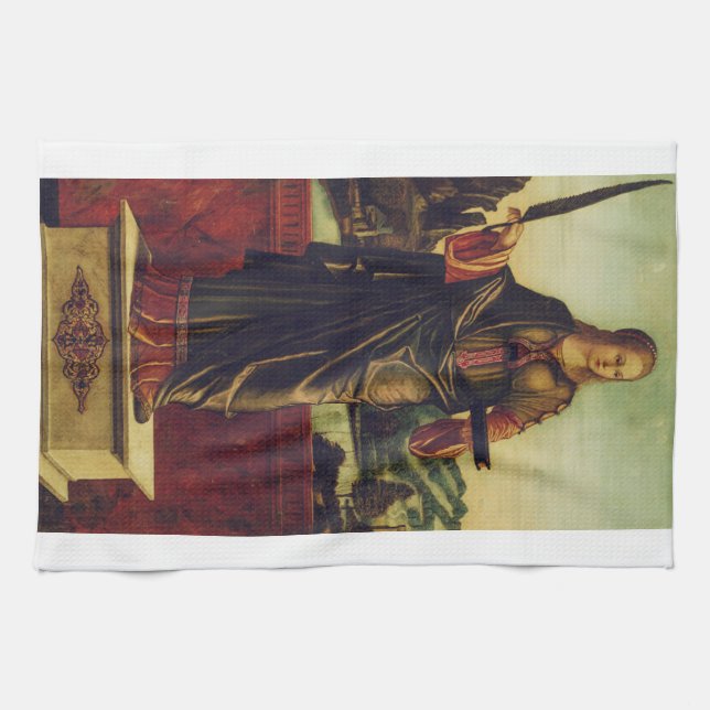 Saint Anastasia of Rome Tea Towel (Horizontal)