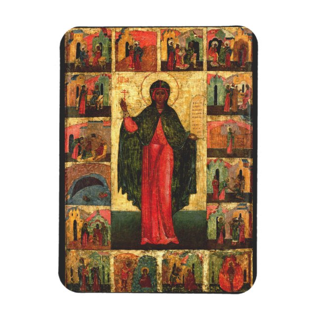 Saint Anastasia the Deliverer Byzantine Art Magnet (Vertical)