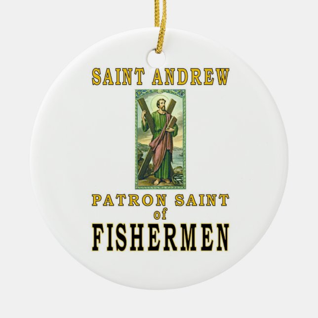 SAINT ANDREW CERAMIC TREE DECORATION (Front)