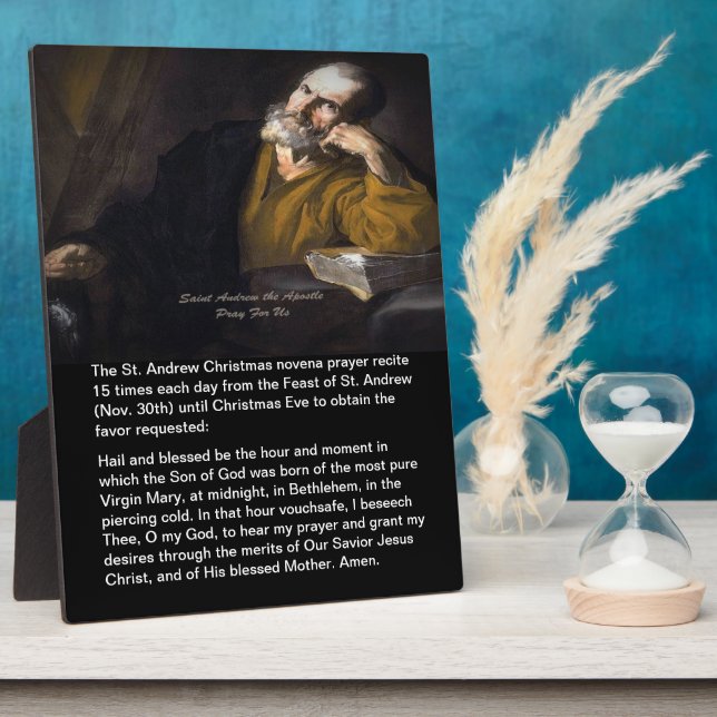 Saint Andrew Christmas Novena Plaque (Side)