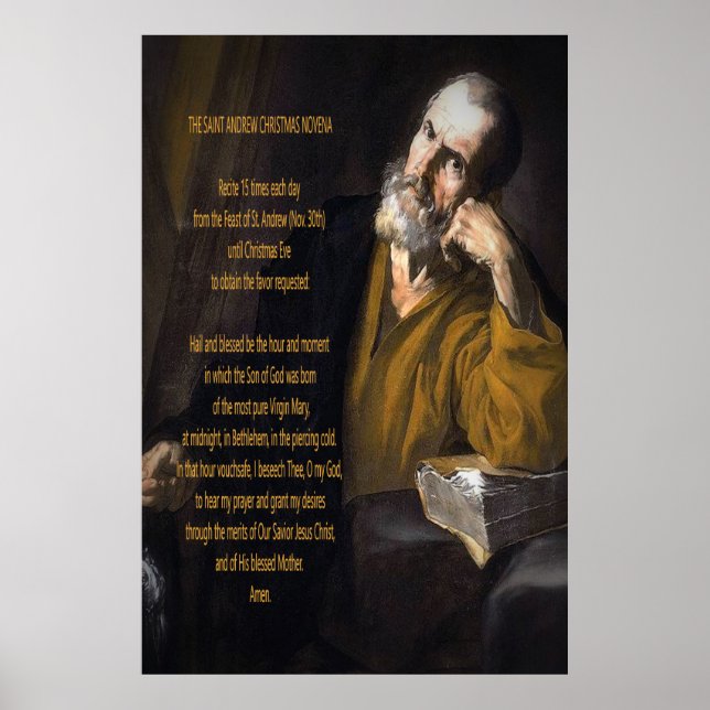 Saint Andrew Christmas Novena Poster (Front)