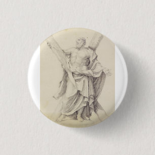 Saint Andrew one of 12 Apostles 3 Cm Round Badge