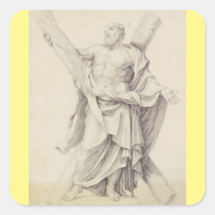 Saint Andrew one of 12 Apostles Square Sticker