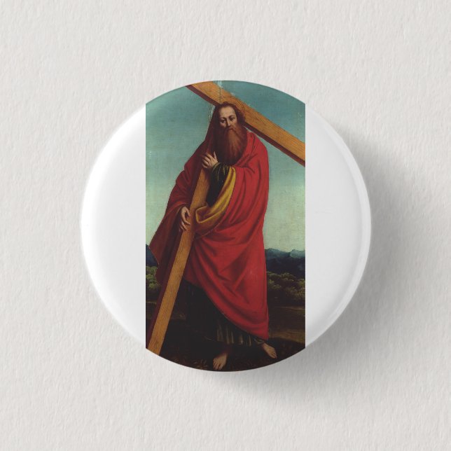 Saint Andrew the Apostle First‑Called Disciple 3 Cm Round Badge (Front)