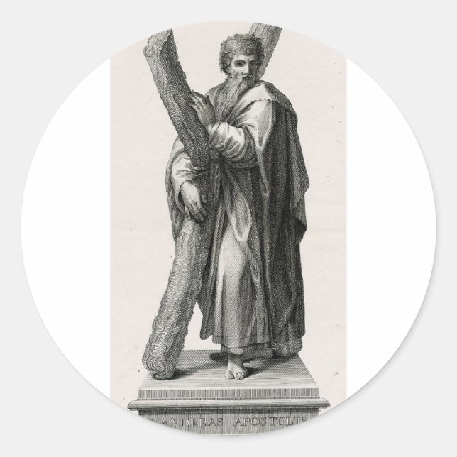 Saint Andrew the Apostle First‑Called Disciple Classic Round Sticker (Front)