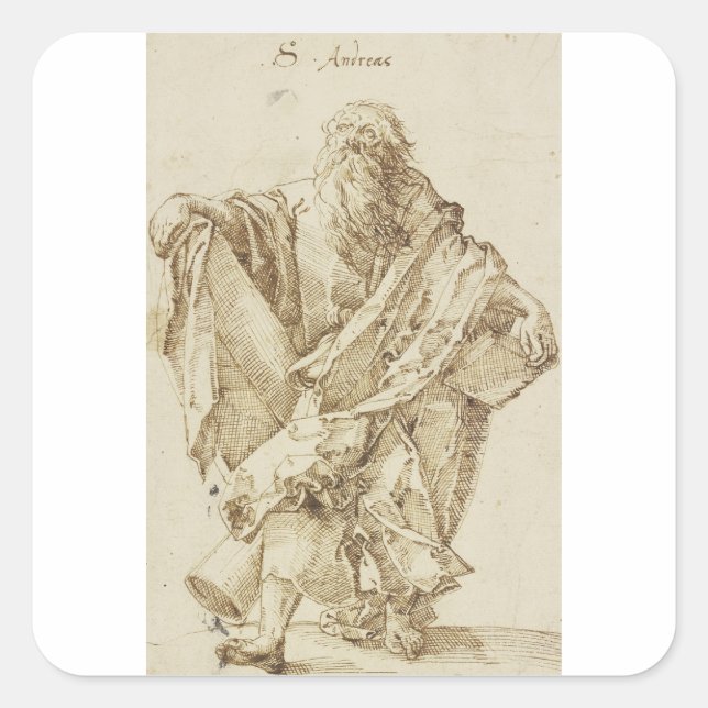 Saint Andrew the Apostle First‑Called Disciple Square Sticker (Front)