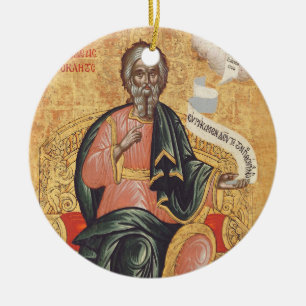 Saint Andrew the Apostle Orthodox icon Ceramic Tree Decoration