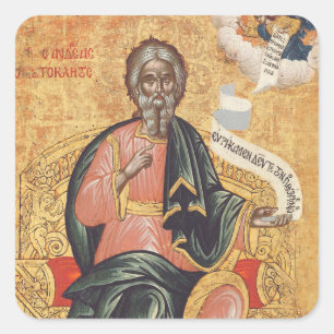 Saint Andrew the Apostle Orthodox icon Square Sticker