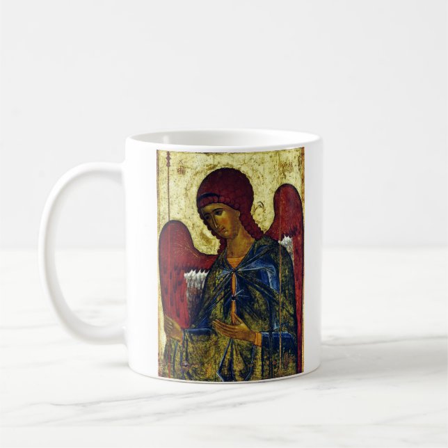 Saint Angel Gabriel Orthodox Icon Coffee Mug (Left)